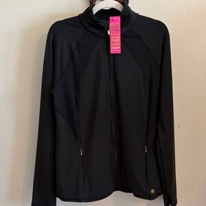 Lilly Pulitzer black Luxletic long sleeve jacket